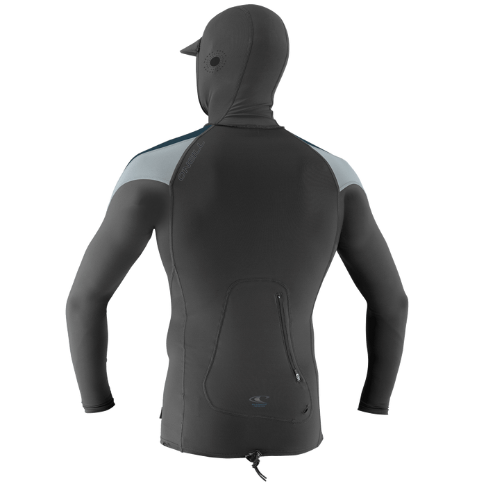 O'Neill Premium Skins Long Sleeve Hooded Rashguard Graph/Cadet Blue/Cool Gray