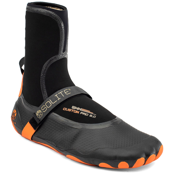 Solite 5mm Custom Pro 2.0 Wetsuit Boots Orange/Black