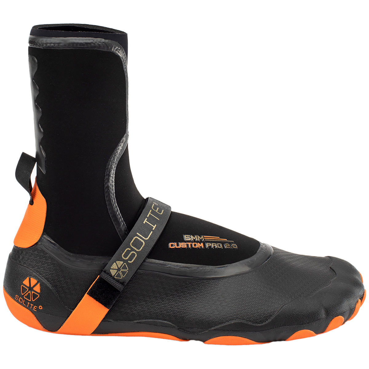 Solite 5mm Custom Pro 2.0 Wetsuit Boots Orange/Black