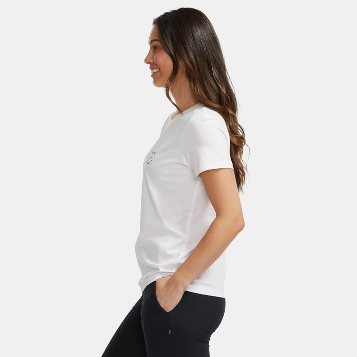 evo Square Light Logo T-Shirt - Women's White