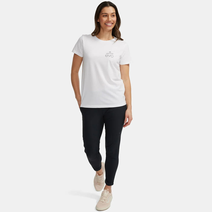 evo Square Light Logo T-Shirt - Women's White