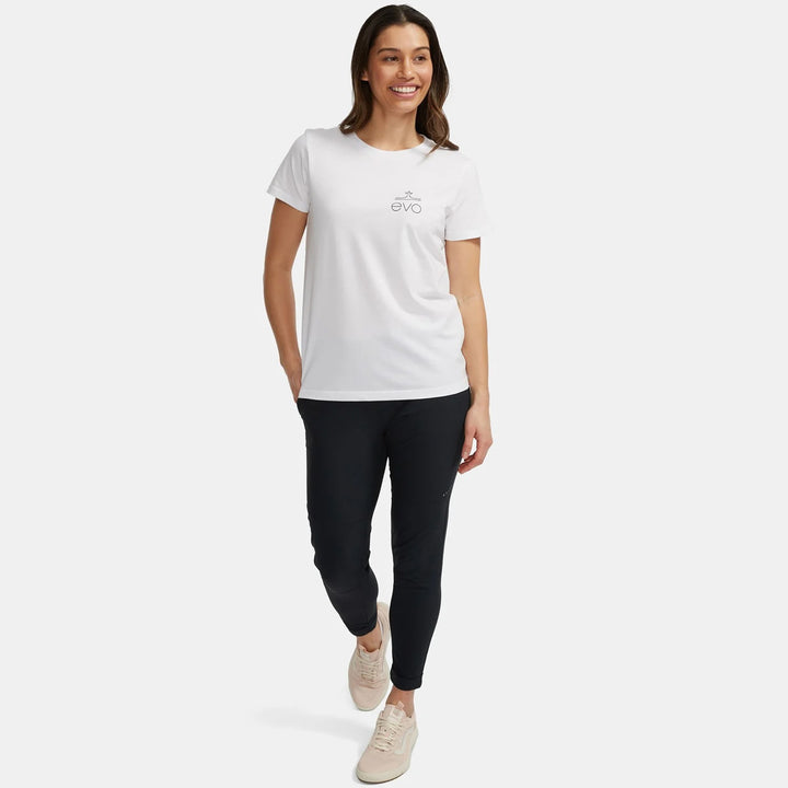 evo Square Light Logo T-Shirt - Women's White