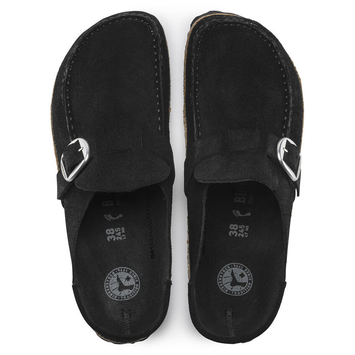 Birkenstock Buckley Shoes - Women's Black Suede