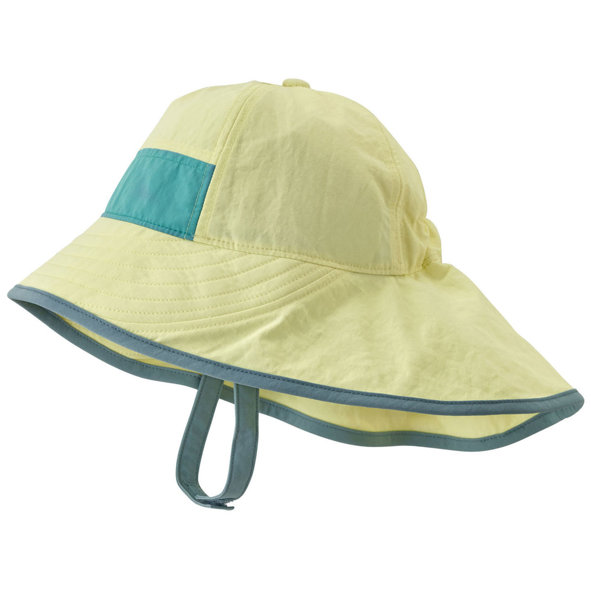 Patagonia Block-the-Sun Hat - Toddlers' Isla Yellow W/Iggy Blue