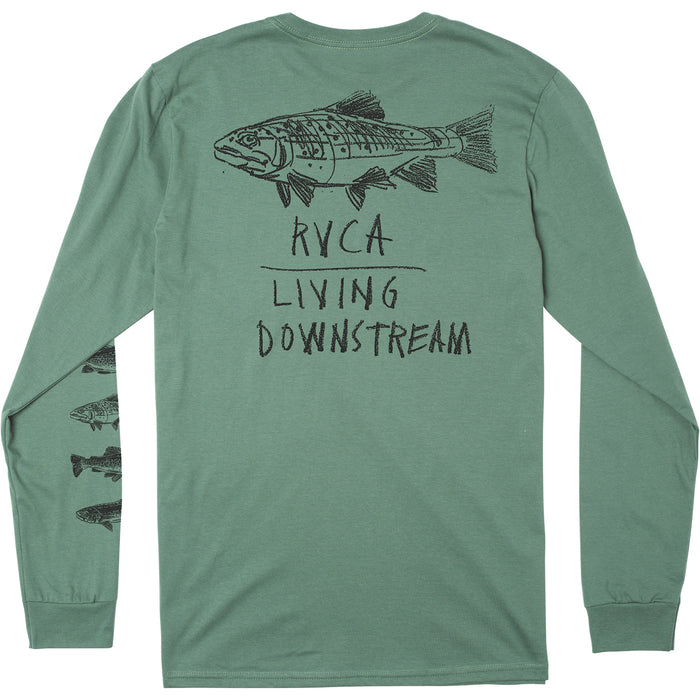 RVCA Downstream Long Sleeve T-Shirt - Men's Spinach