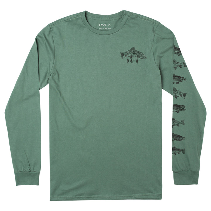 RVCA Downstream Long Sleeve T-Shirt - Men's Spinach