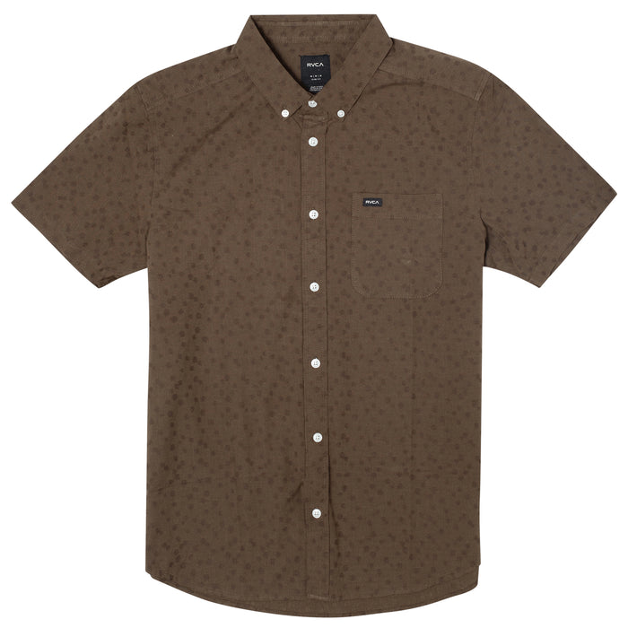 RVCA That'll Do Dobby Short-Sleeve Shirt - Men's Tobacco