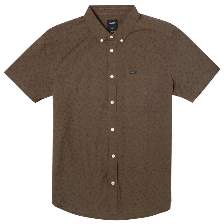 RVCA That'll Do Dobby Short-Sleeve Shirt - Men's Tobacco