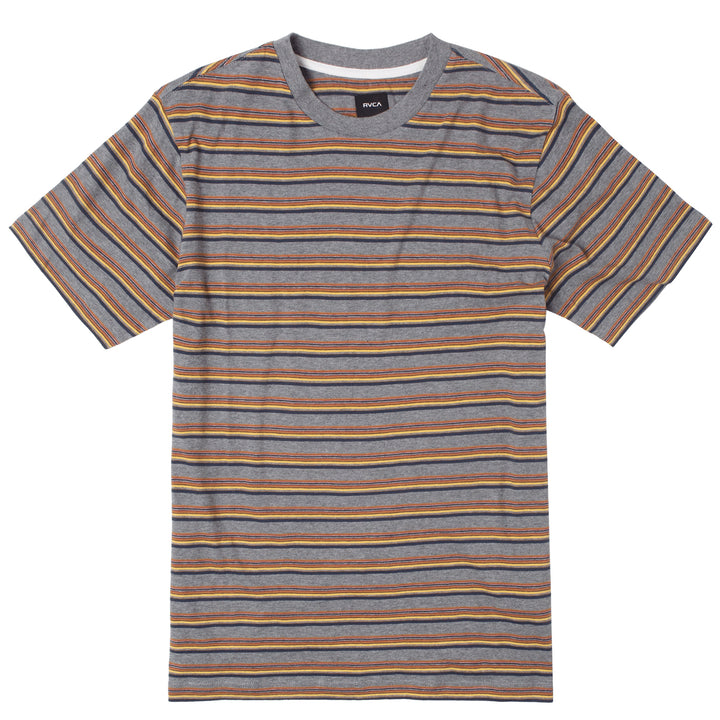 RVCA Ramshackle Micro Stripe T-Shirt - Men's Grey Noise