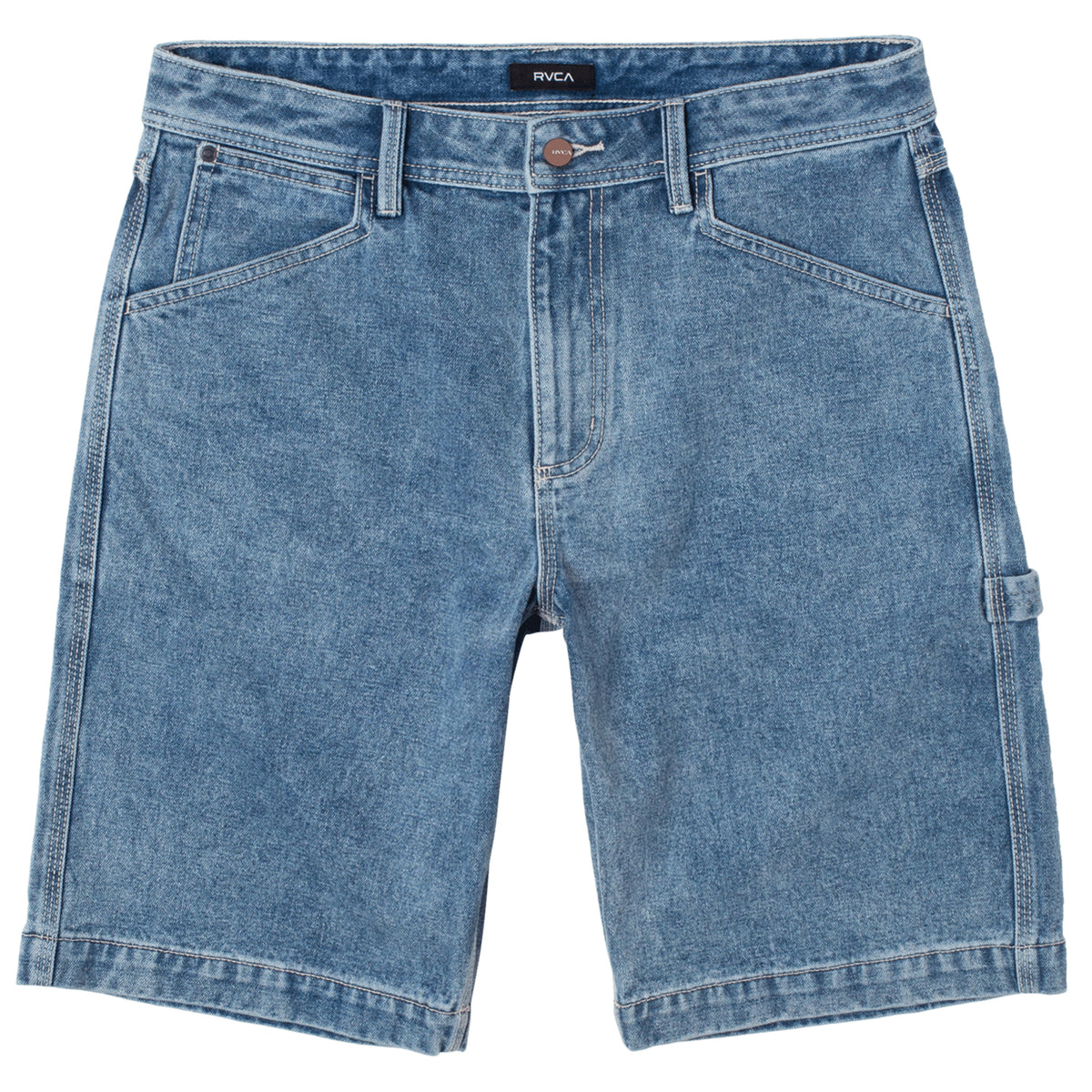 RVCA Chainmail Denim Shorts - Men's Broken Blue Wash