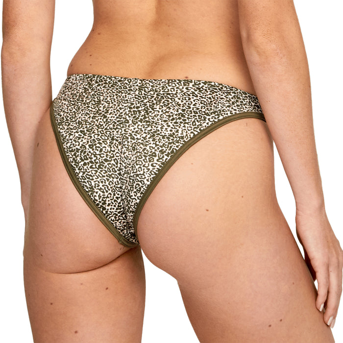 RVCA Blocked Hi Leg Bikini Bottoms - Women's Micro Cat Olive