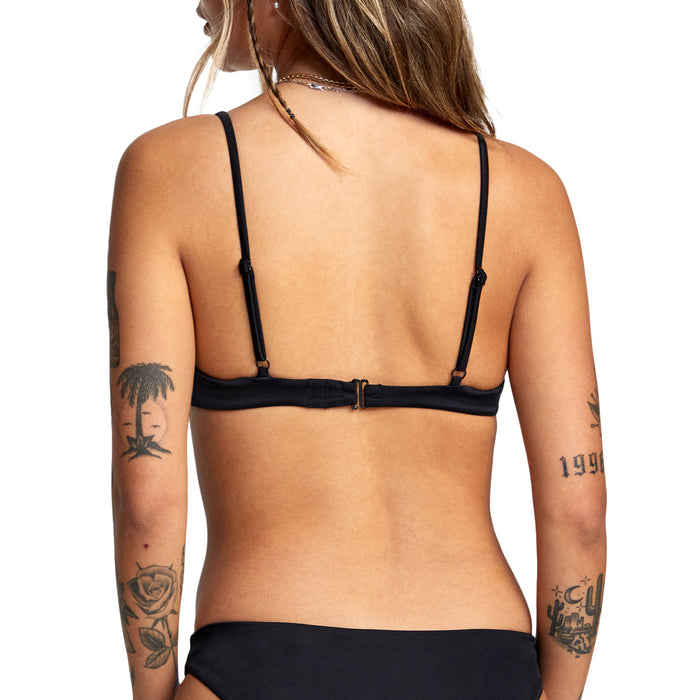 RVCA Solid V-Wire Bralette Bikini Top - Women's Black