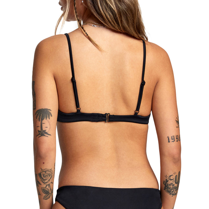 RVCA Solid V-Wire Bralette Bikini Top - Women's Black
