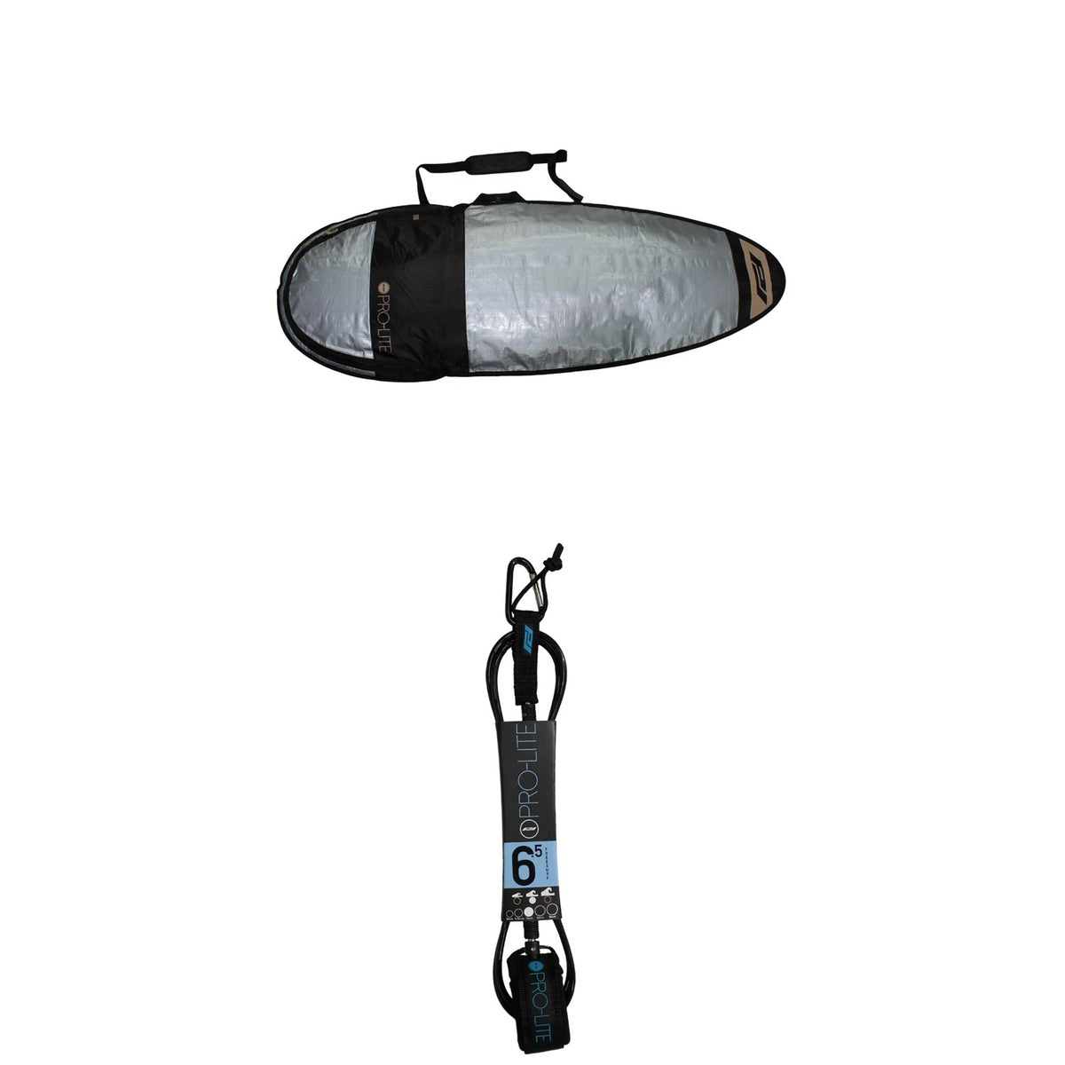Pro-Lite Resession Fish/Hybrid 6'3" Day Bag + 6.5' FreeSurf Surfboard Leash