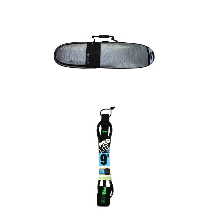 Pro-Lite Resession Longboard 9'0" Day Bag + 9' Freesurf Double Swivel Surfboard Leash