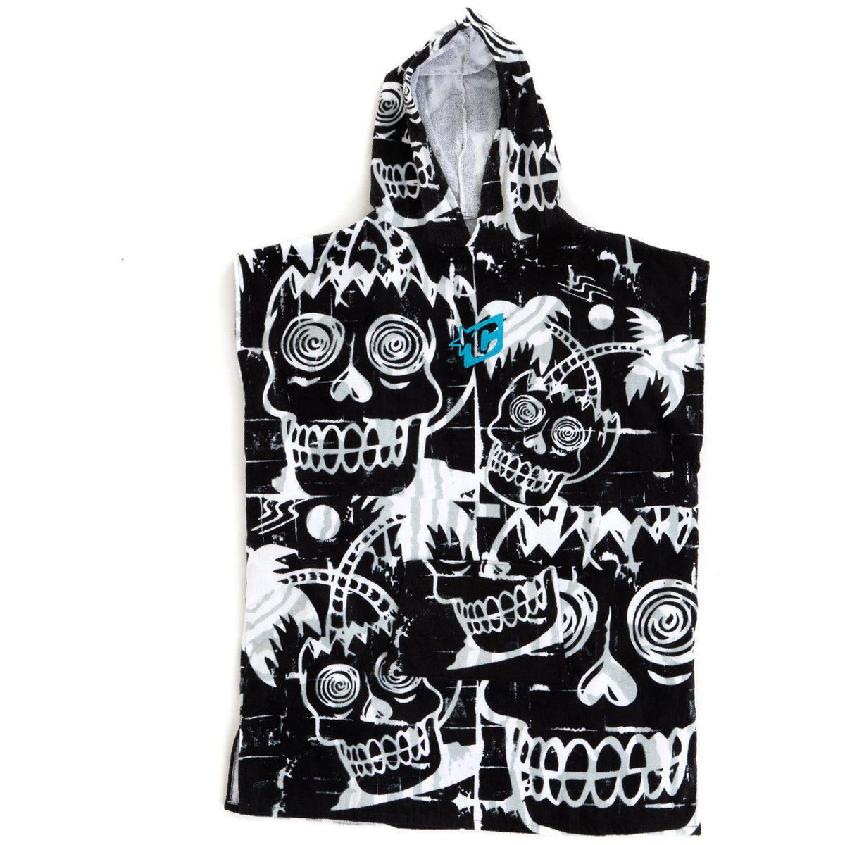 Creatures of Leisure Grom Poncho Black White