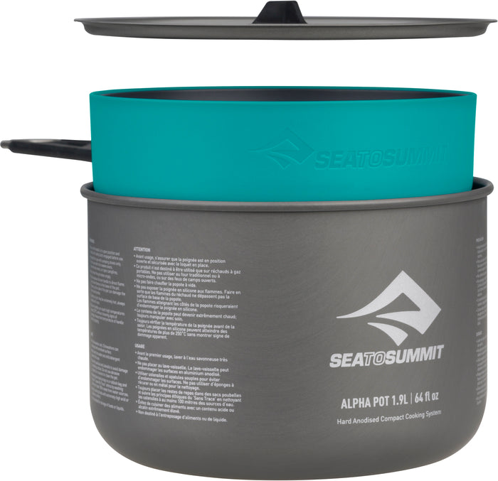 Sea to Summit Delta Light Bowl Set - Small Charcoal/Pacific Multi