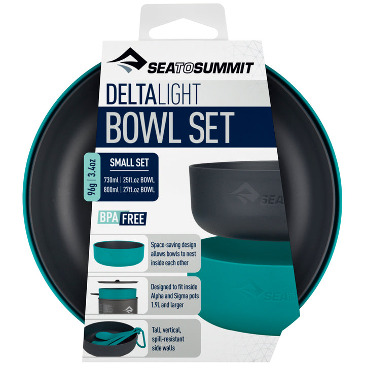 Sea to Summit Delta Light Bowl Set - Small Charcoal/Pacific Multi