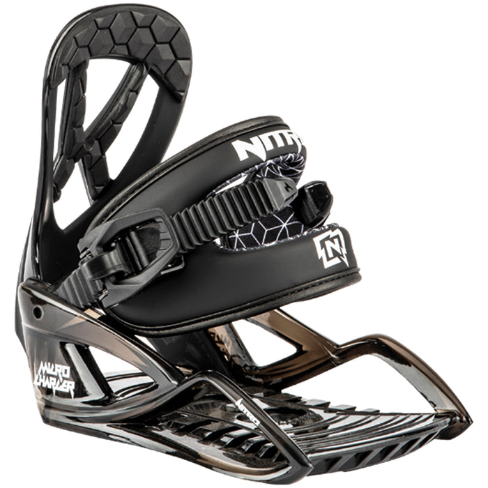 Nitro Micro Charger Snowboard Bindings - Kids 2025 Black