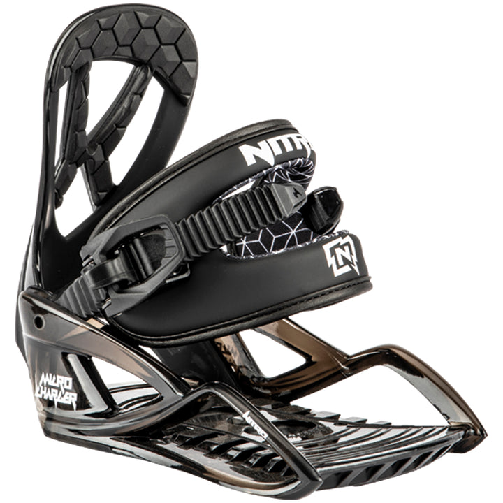 Nitro Micro Charger Snowboard Bindings - Kids 2025 Black