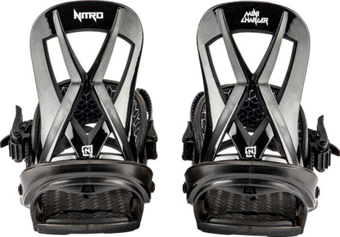 Nitro Mini Charger Snowboard Bindings - Kids 2025 Black