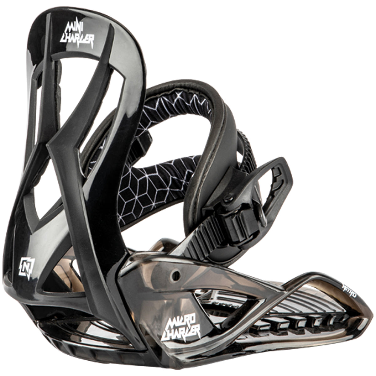 Nitro Micro Charger Snowboard Bindings - Kids 2025 Black