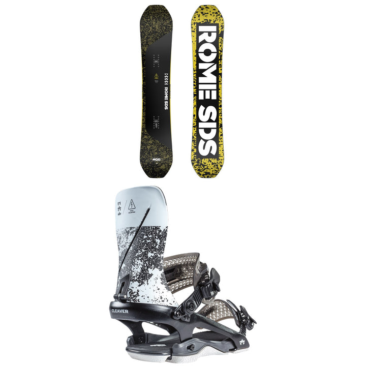 Rome Stale Mod Snowboard + Cleaver Snowboard Bindings 2022