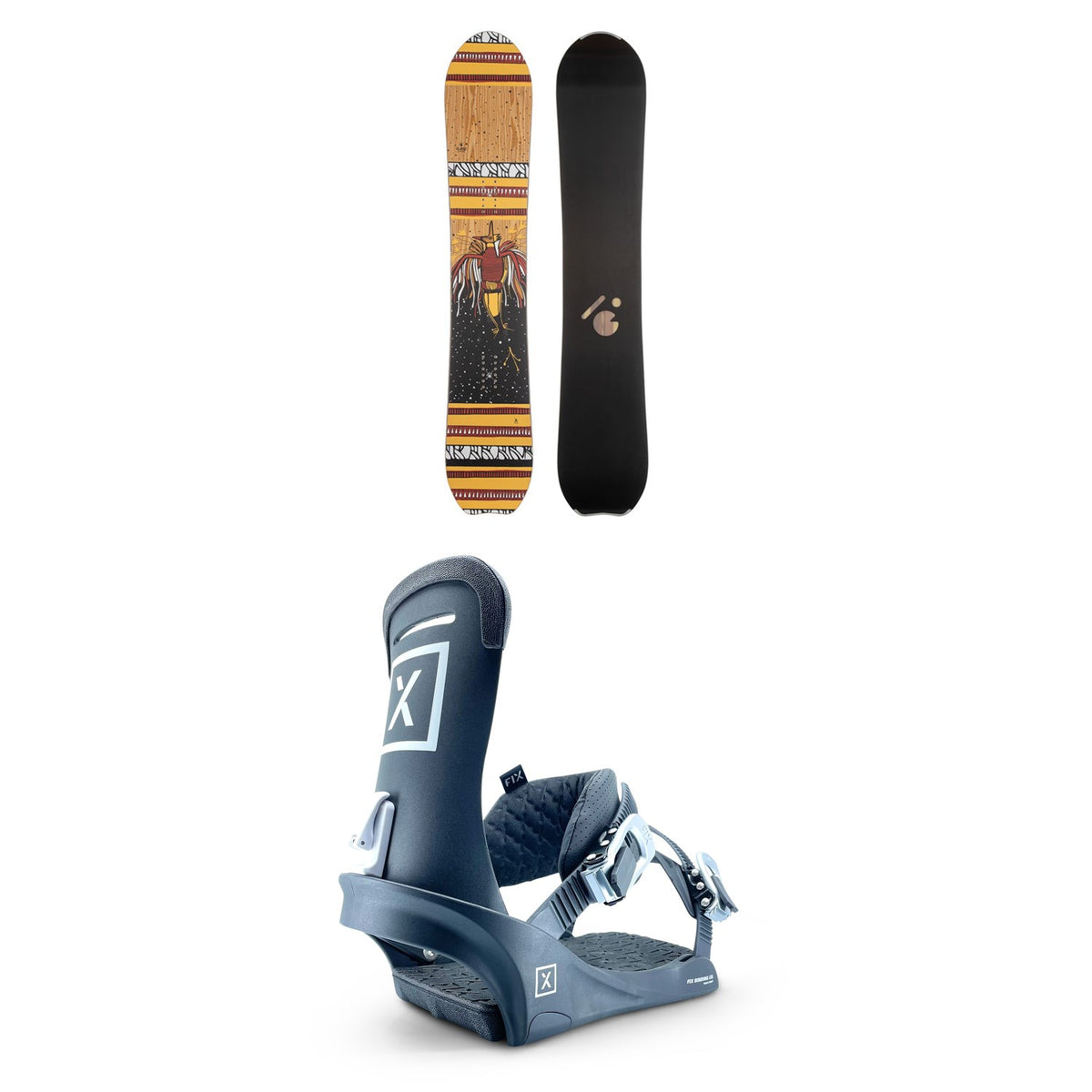 Slash Straight Snowboard + Fix Truce Snowboard Bindings 2022