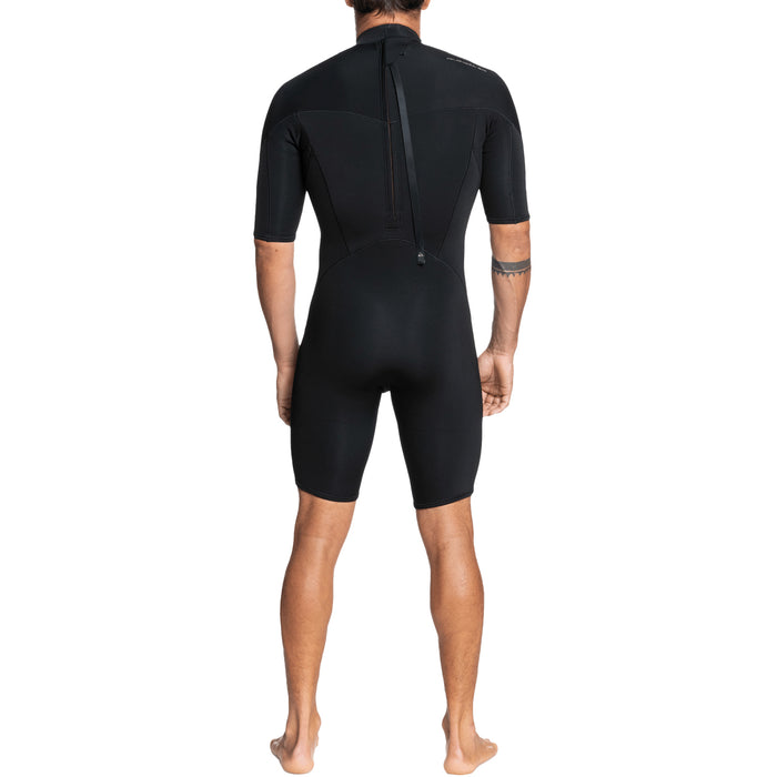Quiksilver 2/2 Everyday Sessions Short Sleeve Back Zip Springsuit Black