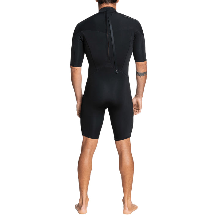 Quiksilver 2/2 Everyday Sessions Short Sleeve Back Zip Springsuit Black