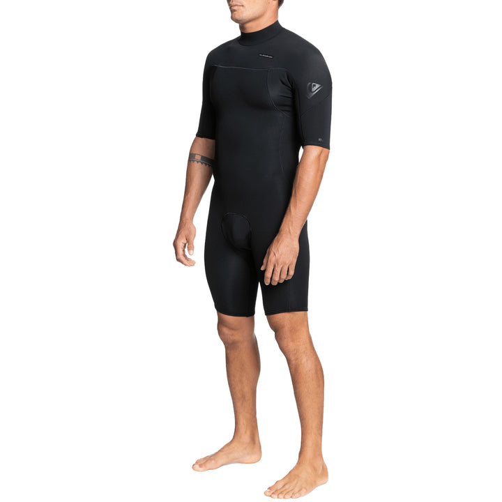 Quiksilver 2/2 Everyday Sessions Short Sleeve Back Zip Springsuit Black