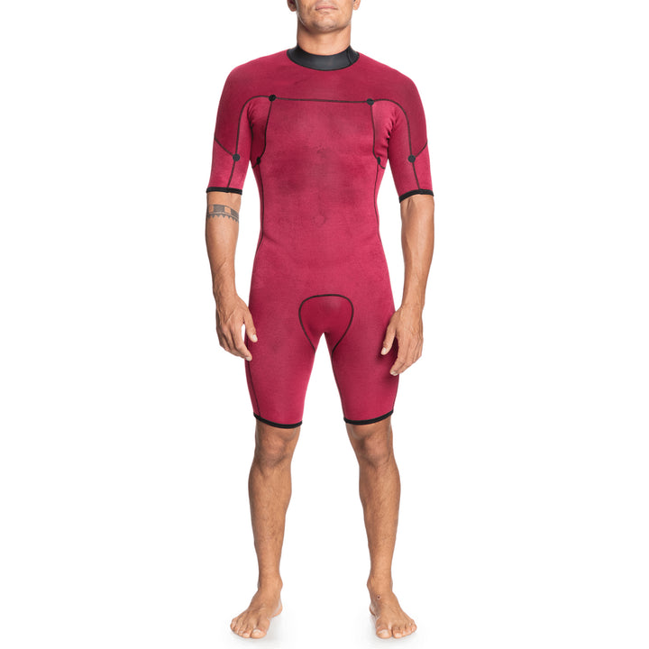 Quiksilver 2/2 Everyday Sessions Short Sleeve Back Zip Springsuit Black