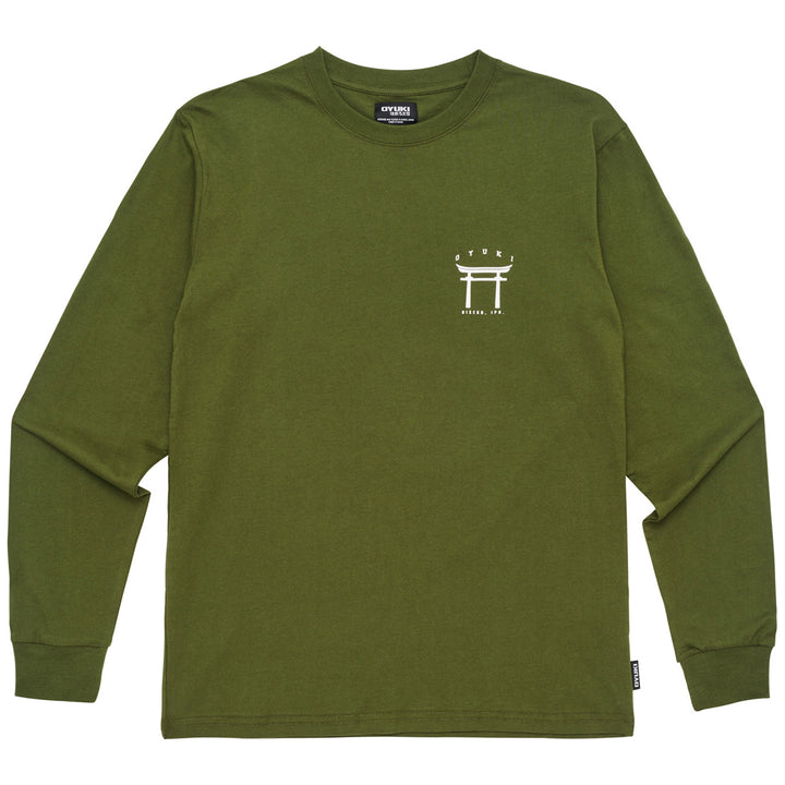 Oyuki Torii Gates Long-Sleeve T-Shirt - Unisex Rifle Green