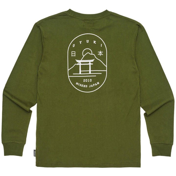 Oyuki Torii Gates Long-Sleeve T-Shirt - Unisex Rifle Green