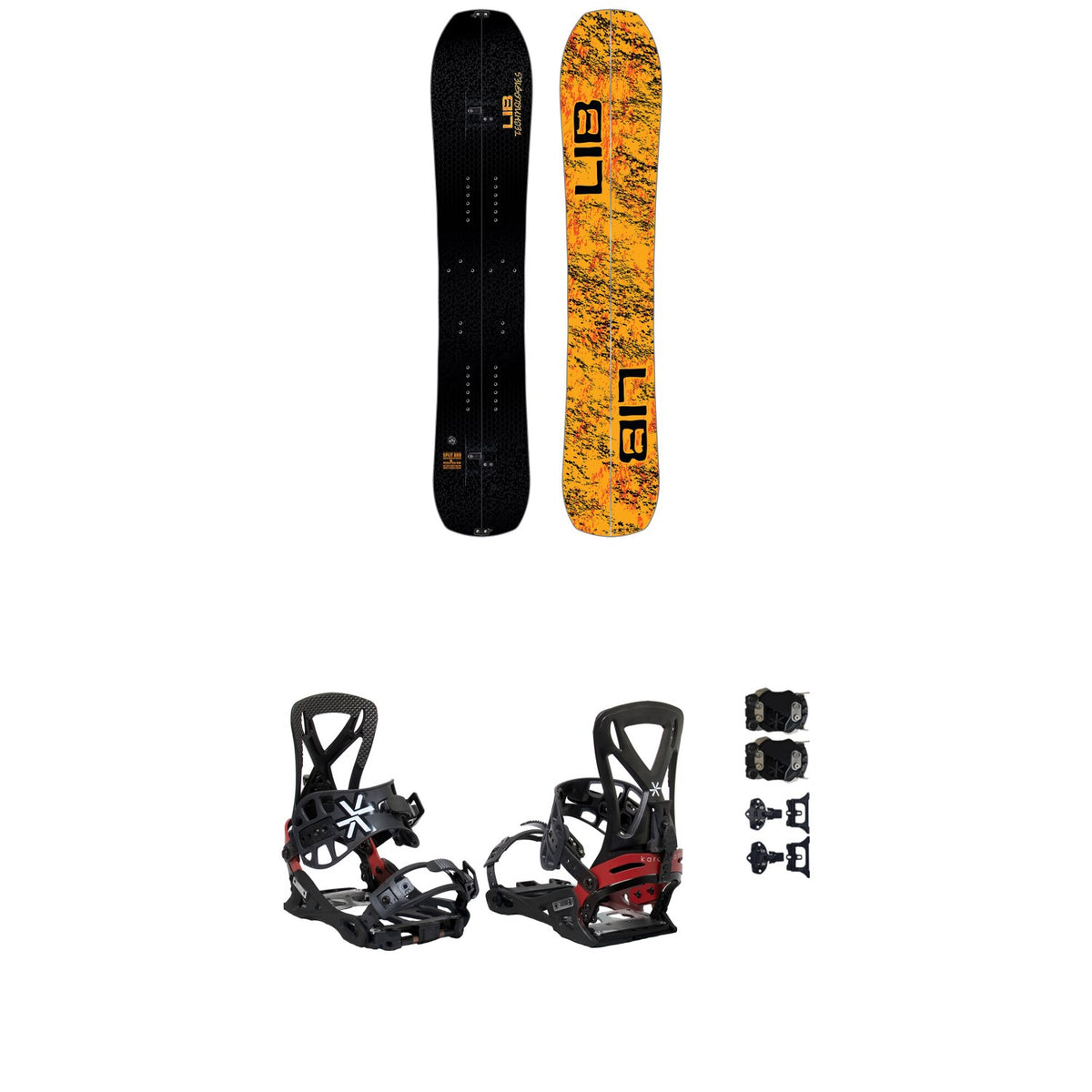 Lib Tech Split BRD Splitboard + Karakoram PRIME Grizzly + Splitboard Interface Splitboard Bindings 2022