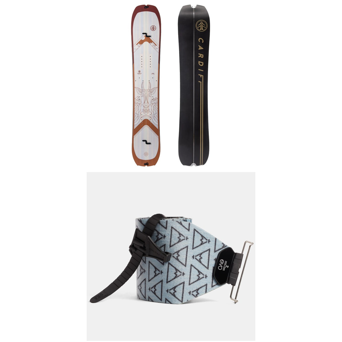 Cardiff Goat Enduro Splitboard + evo x Pomoca Pro Glide Splitboard Skins