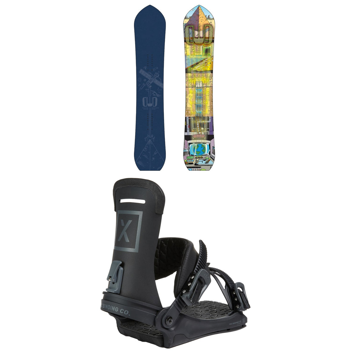 Dinosaurs Will Die Wizard Stick Snowboard 2021 + Fix Yale Ltd Snowboard Bindings 2022