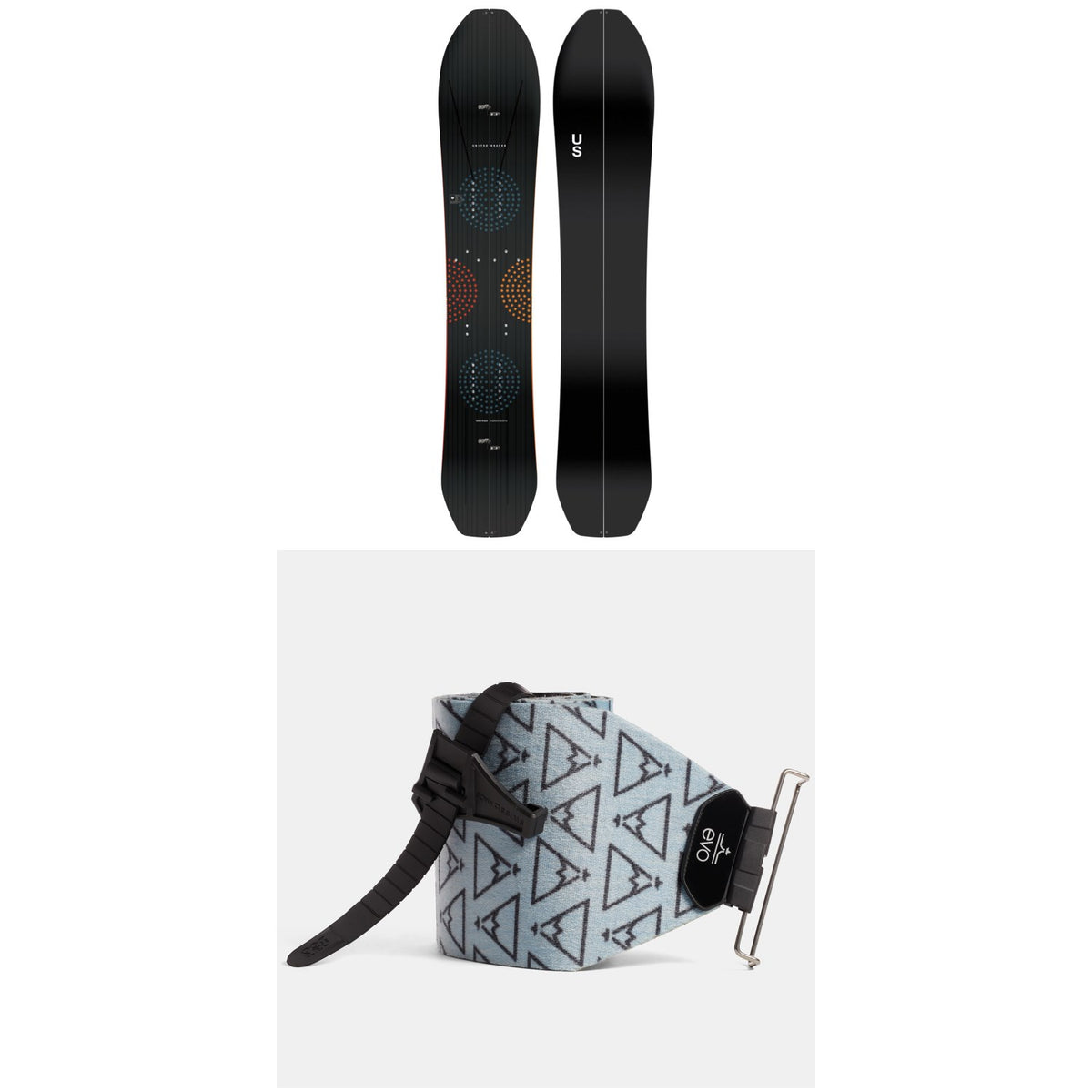 United Shapes Experience Splitboard 2022 + evo x Pomoca Pro Glide Splitboard Skins