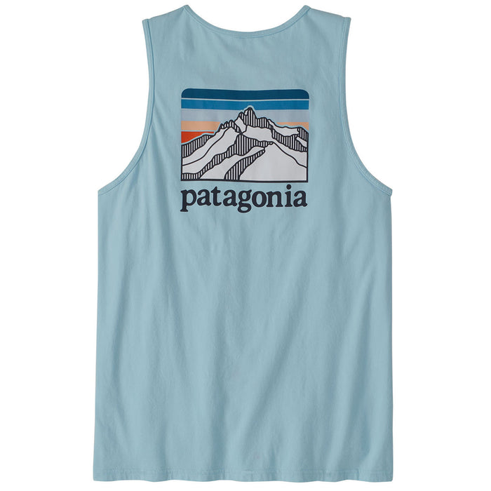 Patagonia Line Logo Ridge Organic Tank Top - Men's Fin Blue