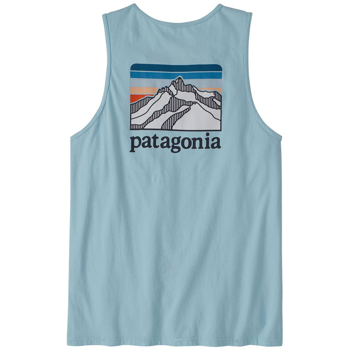 Patagonia Line Logo Ridge Organic Tank Top - Men's Fin Blue