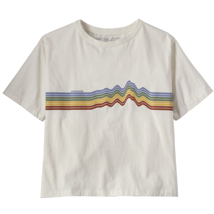 Patagonia Ridge Rise Stripe Organic Easy Cut T-Shirt - Women's Birch White