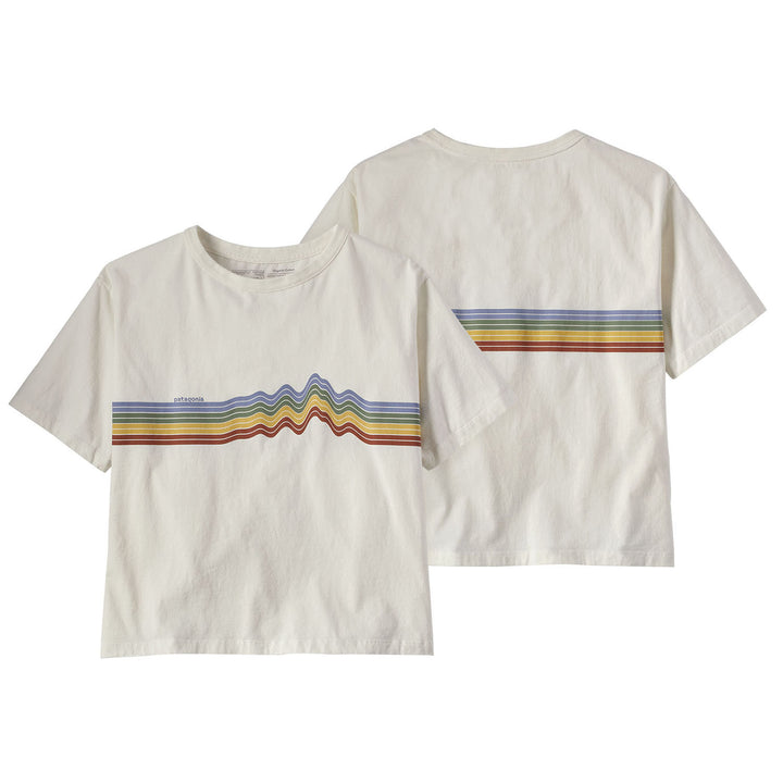 Patagonia Ridge Rise Stripe Organic Easy Cut T-Shirt - Women's Birch White
