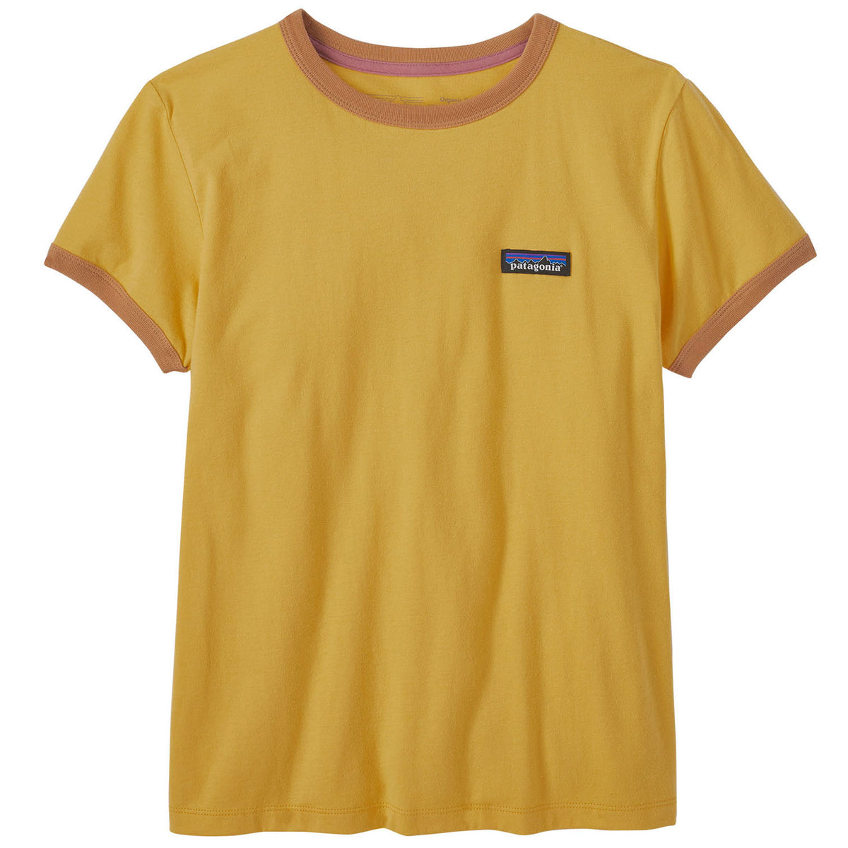Patagonia P-6 Label Organic Ringer T-Shirt - Women's Surfboard Yellow