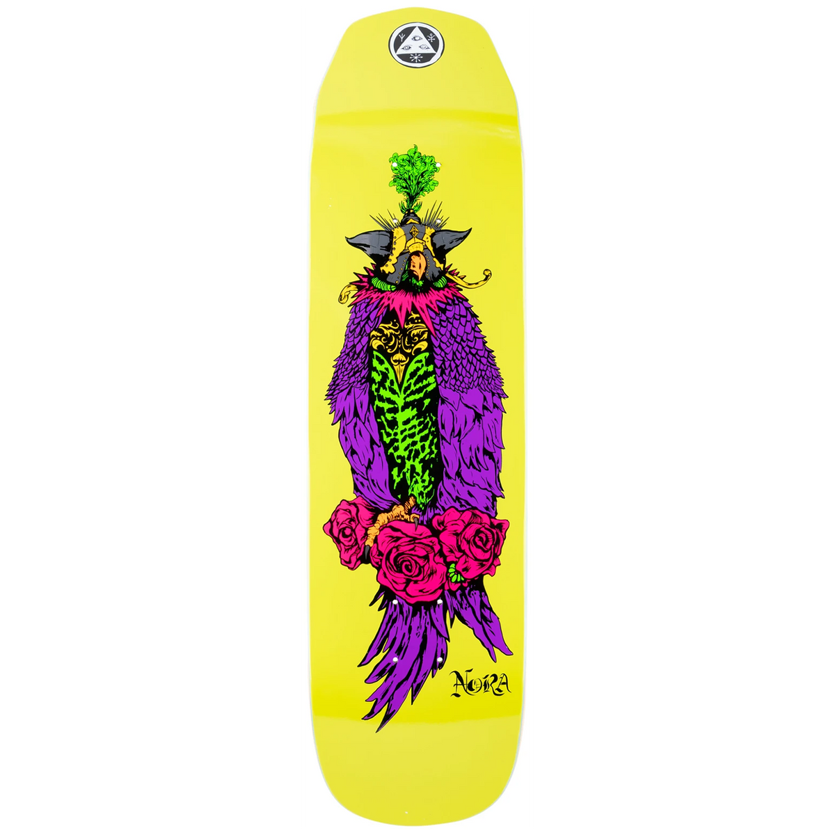 Welcome Peregrine on Wicked Princess Neon Yellow 8.125 Skateboard Deck