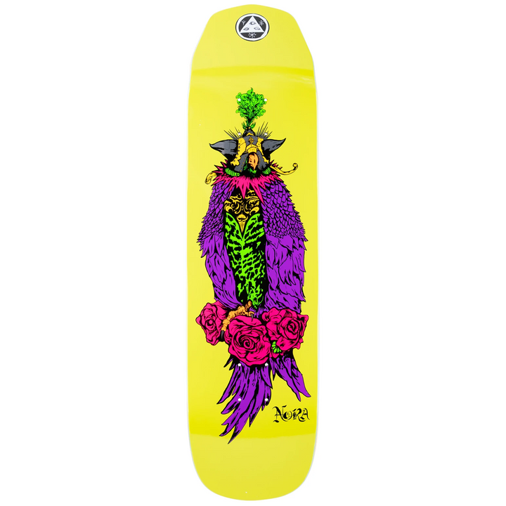 Welcome Peregrine on Wicked Princess Neon Yellow 8.125 Skateboard Deck