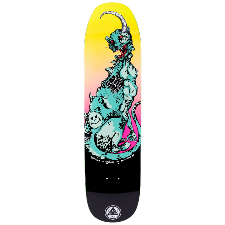 Welcome Cheetah on Son of Moontrimmer Black Surf Fade 8.25 Skateboard Deck