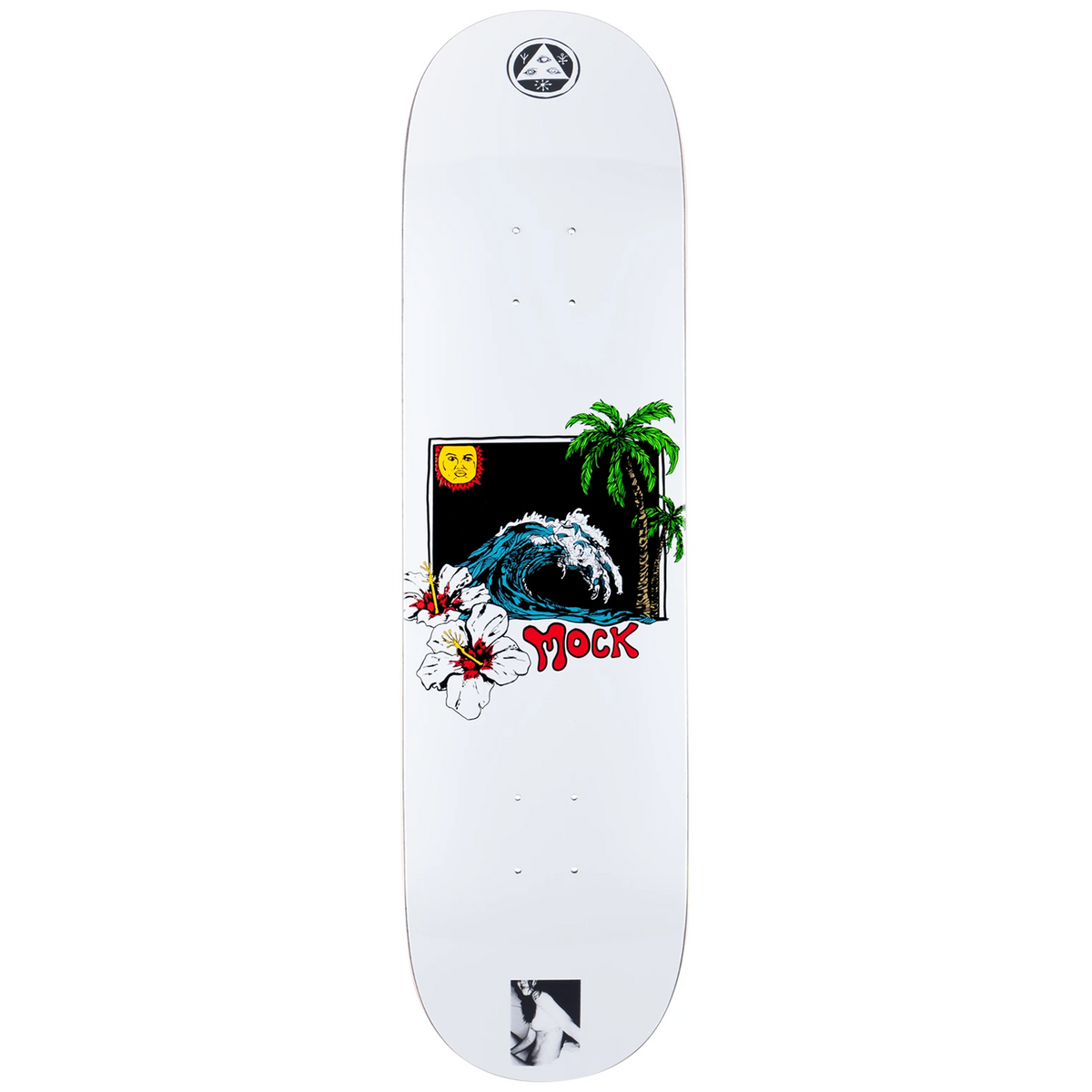 Welcome Wave on Island White 8.38 Skateboard Deck