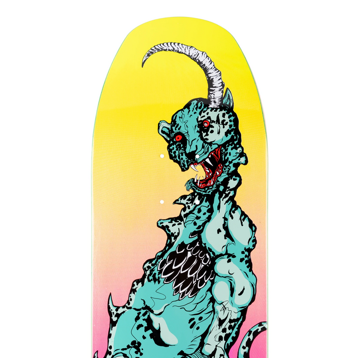 Welcome Cheetah on Son of Moontrimmer Black Surf Fade 8.25 Skateboard Deck