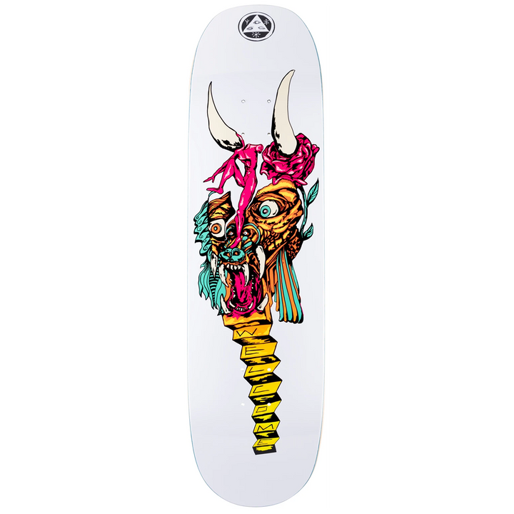 Welcome Beauty on Moontrimmer 2.0 White 8.5 Skateboard Deck