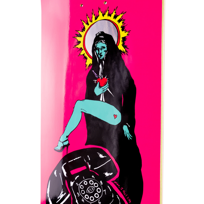 Welcome Call Mary on Labrys Hot Pink 8.5 Skateboard Deck